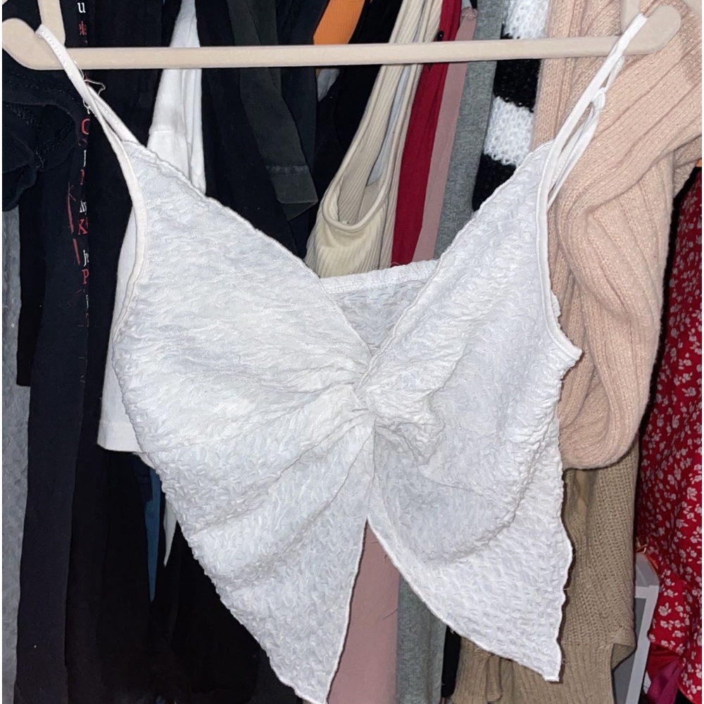 cute white tank crop top